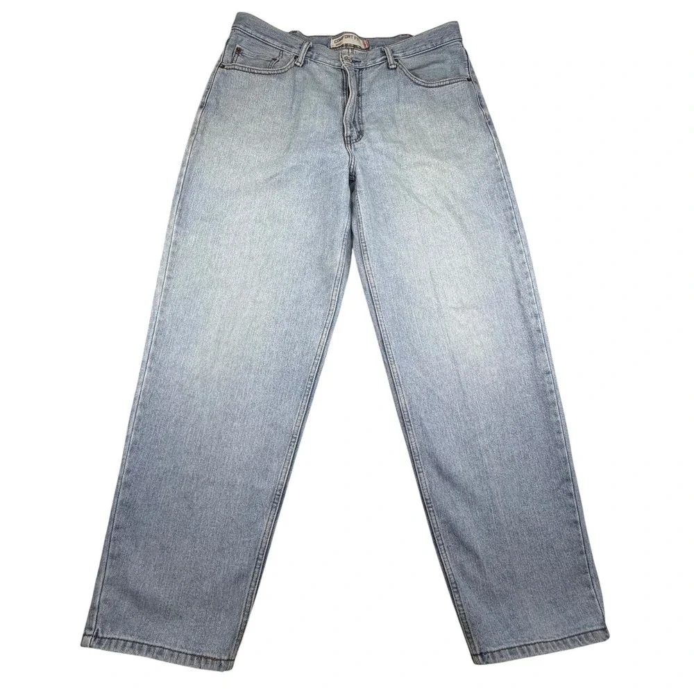 Levis 560 Comfort Fit Jeans Mens 38x32* Light Wash Baggy Tapered Leg Blue Denim